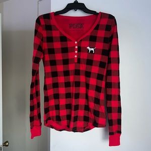 PINK red PJ longsleeves